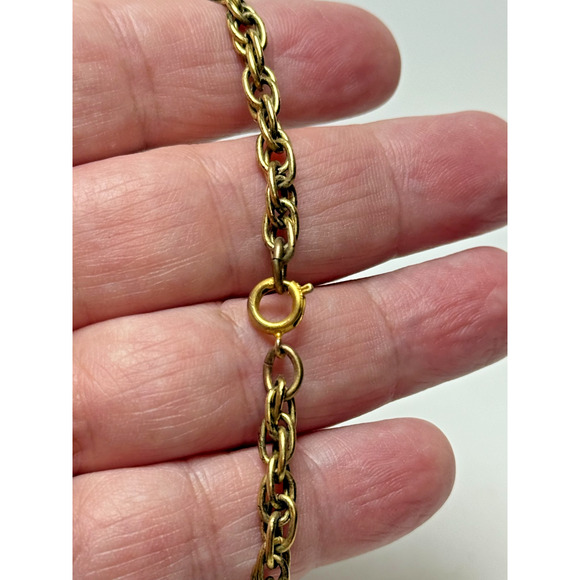 Large Vtg Max Factor Hypnotique Perfume Locket Cameo 28" Chain Necklace Muses - Picture 6 of 7